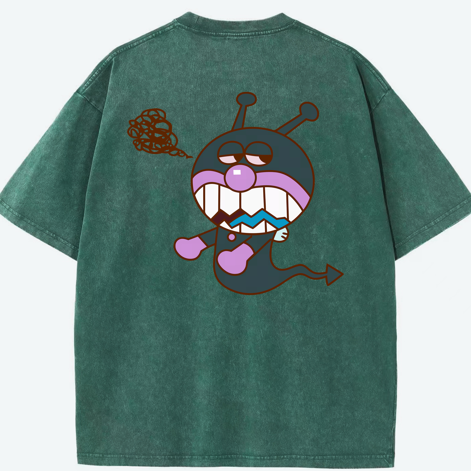 （画像用） アンパンマン Anpanman 綿100% ヴィンテージ風 半袖Tシャツ（背面プリント）